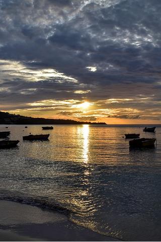 Sunset over ocean, Grenada 